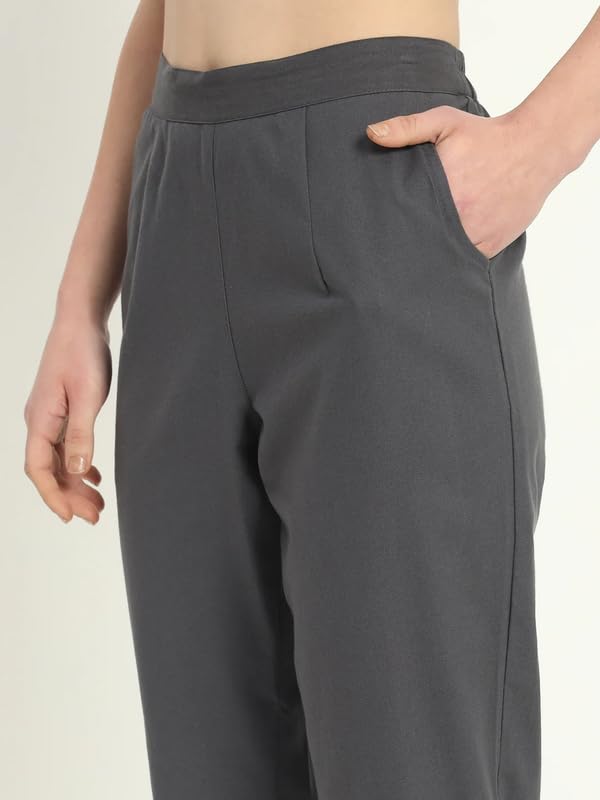 Image of Moirai Cotton Women Trouser Pants Regular Fit Casual Kurti Pants Daily Formal Office Use