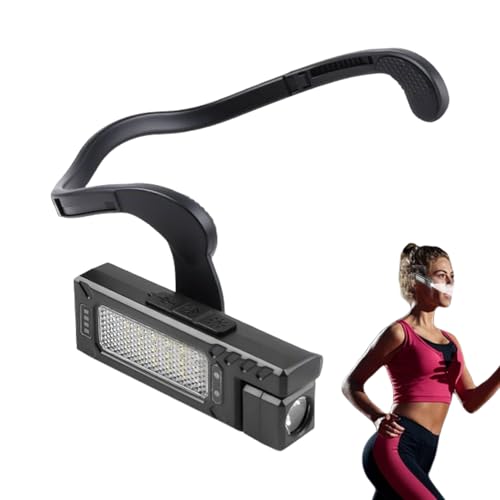 Genérico Linterna Frontal Para Senderismo - Linterna Para Jogging Llevada En La Oreja - Recargable LED para Camping Caza Senderismo Correr Unisex Adultos Actividades Exteriores