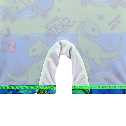 Image of HUAANIUE Toddler Boy Swimsuit Rashguard One-Piece Swimwear 0-6 Years | UPF 50+ sun protection, front zipper with chin guard, 4-way stretch quick-dry fabric, flatlock seams anti-chafing