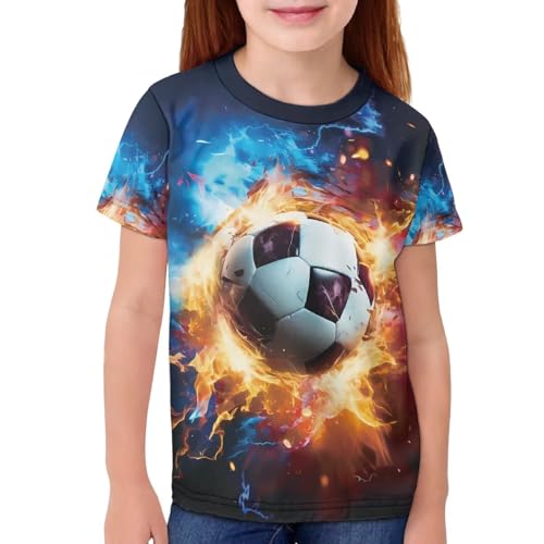 Image of JEOCODY Boys Girls Graphic Tees Funny 3D Printed Short Sleeve T-Shirts 3-16T