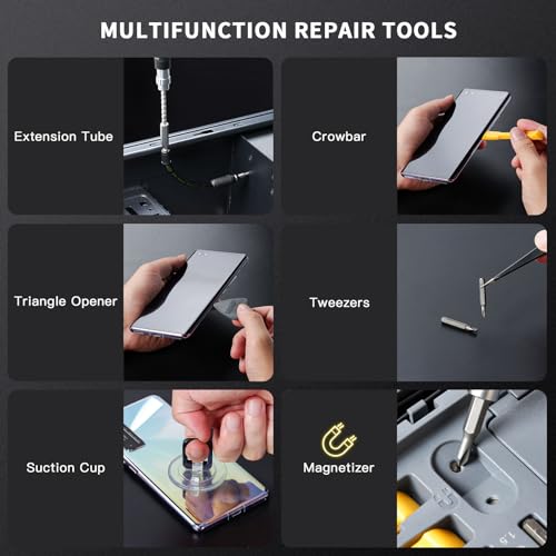Faireach 145 in 1 Precision Screwdriver Set, Multifunctional Laptop Screwdriver kit with Case, Professional Small Screw Driver Bits Repair Tool Kit for Electronics PC Computer iPhone DIY Projects - Image 6
