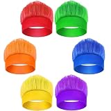 Anruiqiao 6Pcs Hairy Headbands Flowy Troll Crazy Hair Mixed Colors Fun and Fuzzy Crazy Wig Troll Costume Headband Hair Wig Fit Kids Teens and Adults