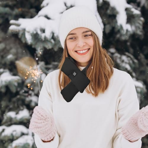 Lenço aquecido, aquecedor de pescoço aquecido | Almofada de aquecimento alimentada por bateria lenço
