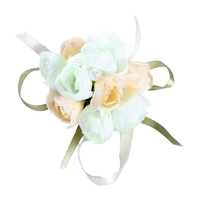 Fleurs de poignet de mariage bracelet floral corsage de demoiselle d'honneur artificiel