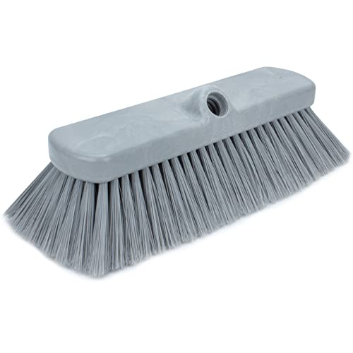 Image of SPARTA 41278EC23 Flo-Thru Plastic Wall Scrub Brush, Equipment Brush With Soft Nylex Bristles For Industrial Kitchens, Hospitals, Commercial Cleaning, 4 Inches, Gray, (Pack of 12)