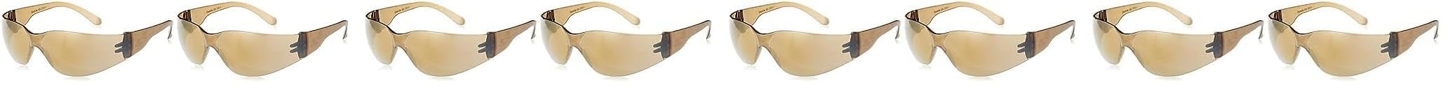 Gateway Safety GWS466M Starlite Safety Glass (Mocha Mirror Wraparound Lens, Gray Frame, Deep Temple, Snug Comfortable)