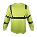 XL / Class 2 Max-dry Moisture Wicking Mesh Long Sleeve Safety T-shirt, Neon Yellow