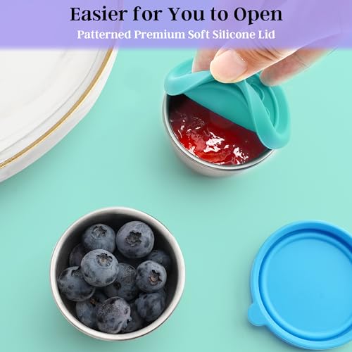 Image of Qukaka 6x1.6 Oz Salad Dressing Containers with Lids