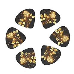 Ensemble de 12 médiators de guitare Gold Rose pour guitare acoustique, guitare électrique, contrebasse, ukulélé - Les Beatles, Paul McCartney, John Lennon, RIngo Starr, George Harrison Ensemble de 12 médiators de guitare Gold Rose pour guitare acoustique, guitare électrique, contrebasse, ukulélé – Image 2