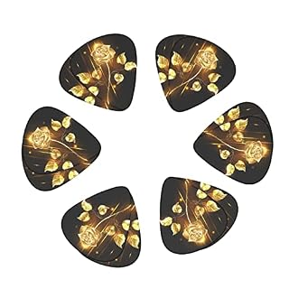 Ensemble de 12 médiators de guitare Gold Rose pour guitare acoustique, guitare électrique, contrebasse, ukulélé - Les Beatles, Paul McCartney, John Lennon, RIngo Starr, George Harrison Ensemble de 12 médiators de guitare Gold Rose pour guitare acoustique, guitare électrique, contrebasse, ukulélé – Image 2