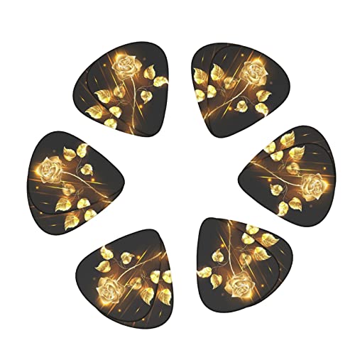Ensemble de 12 médiators de guitare Gold Rose pour guitare acoustique, guitare électrique, contrebasse, ukulélé - Les Beatles, Paul McCartney, John Lennon, RIngo Starr, George Harrison Ensemble de 12 médiators de guitare Gold Rose pour guitare acoustique, guitare électrique, contrebasse, ukulélé – Image 3