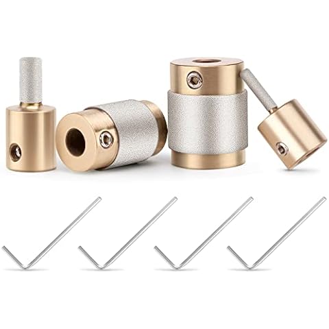 1 3/4 1/4 1/8 Inch Stained Glass Diamond Grinder Bit Head Tools 3 Sizes Brass Core Stained Glass Grinder Bits & Diamond Grinder Bit Head Tools, Stain Glass Tools and Supplies for Stained Glass Cover