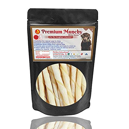 Pet Care International (PCI) Munchy Spiral White Sticks for Healthy Dog Heathcare for The Toughest Chewers (Pack of 1, Premium – 250grm)