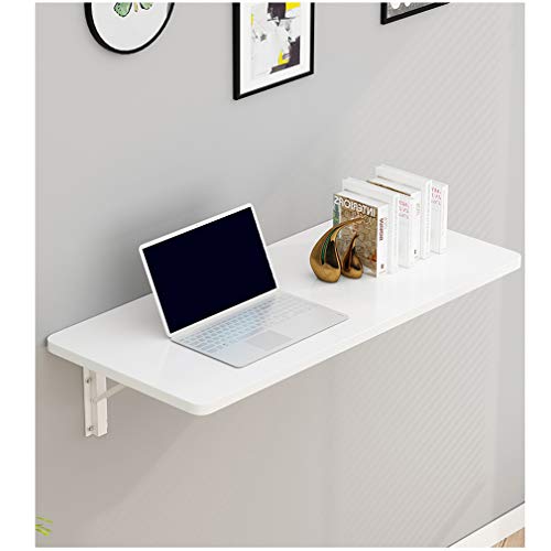 Table murale pliante en bois blanc 50x30cm avec supports