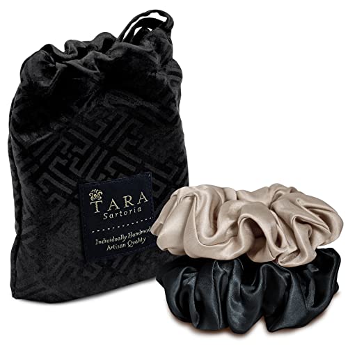 Large Silk Scrunchies For Hair - Tara Sartoria Artisan Handmade