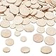 PandaHall 120 Flache Runde Holzperlen 3 Größen Holz Münzperlen Antik Weiß Holz Zwischenperlen Unlackierte Holzscheibe Für Schmuck Halskette Armband Basteln Zuhause Weihnachten Makramee 15/20/24.5 mm