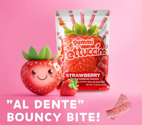 Bourbon Fettuccine Gummi Strawberry 6-Pack miniatura 4