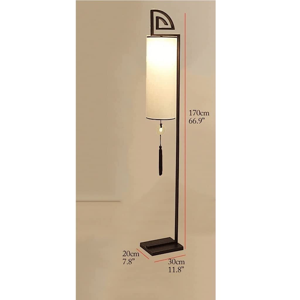 Lampa Podłogowa Vintage lampa podłogowa tkanina lampy podłogowe światło z pomponem dekoracyjne kutego żelaza stojąca do salonu sypialni Do Sypialni