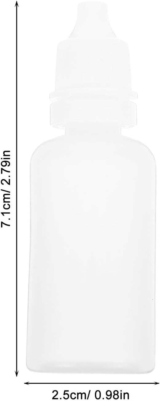 Cabilock 100pcs 20ml Plastic Dropper Bottles with Caps Squeezable Eye Dropper Containers for Oil Liquid Storage Laboratory Use