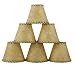 Urbanest 1100504c Chandelier Lamp Shades 6-inch, Hardback, Faux Leather, Laced Trim, Clip on (Set of 6)