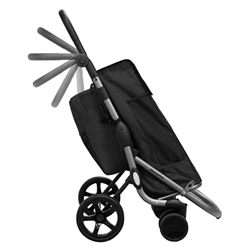 Play-market Go Plus Chariot de courses à grande capacité, pliable, 4 roues, Noir – vue 7