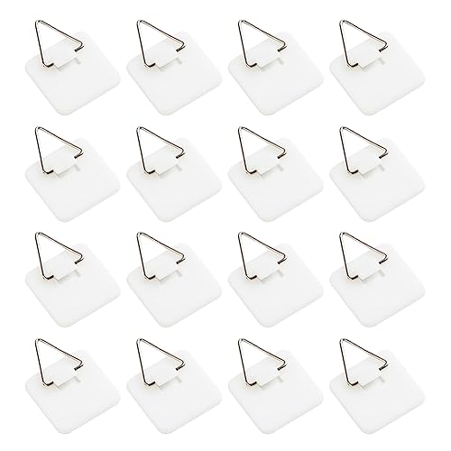Image of 40 Pcs Adhesive Picture Plate Hanger Nail Free Sticky Hook Decorative Plate Wall Holders White Wall Hanging Hooks
