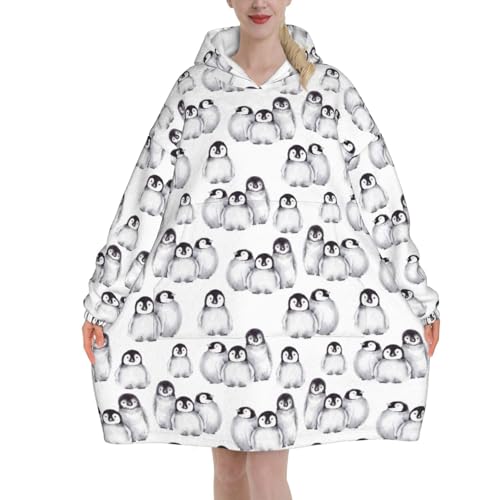 Sweat à capuche pingouin pour partager la douceur d'un hiver chaleureux
