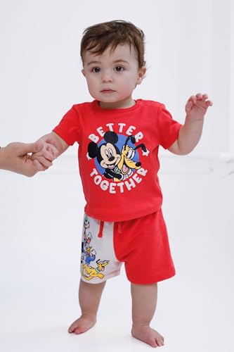Image of Disney T-Shirt and French Terry Shorts Outfit Set Newborn to Little Kid Sizes (Newborn - 5)