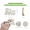 40-Pack Unfinished Train Shape Wooden Ornaments 4 Inch Train Cutouts Blank Wood Slices for DIY Craft Painting Transports Car Wood Home Party Hanging Decor #1
