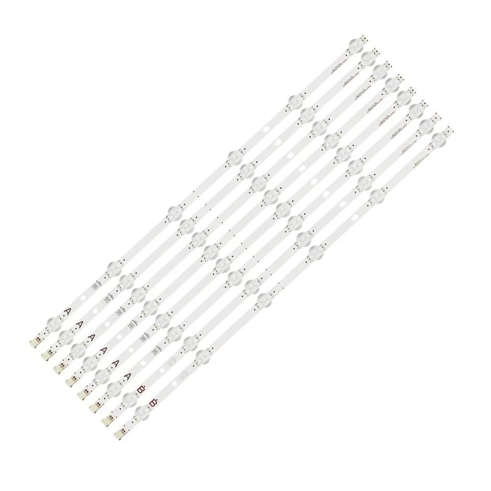 Kit de 8 tiras LED para TV de 49 pulgadas con iluminación uniforme para reparar chasis SVV490A69