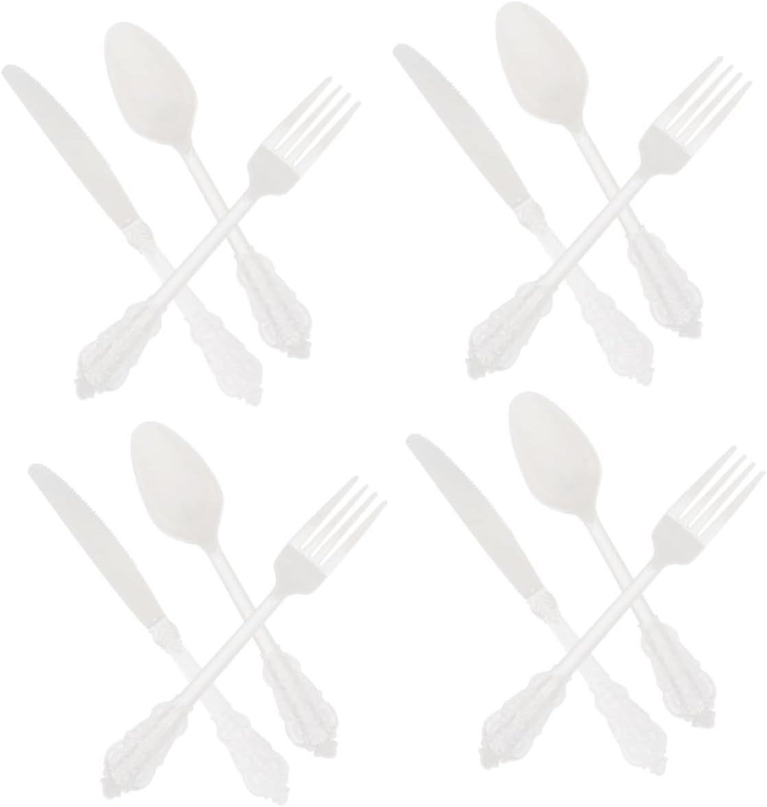 12pcs Gilding Disposable Tableware Spoons Forks and Knives for Parties Weddings and Celebrations Convenient and Stylish Dinning Table Accessories