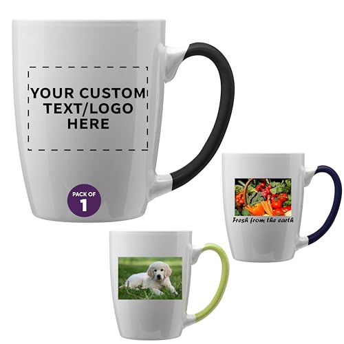 Mug cerámico personalizado 12 oz negro miniatura 1