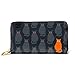 Produktbild JHGFG Mode Handtasche Reißverschluss Brieftasche Muster Scary Cats Telefon Clutch Geldbörse Abendkupplung Blocking Leder Wallet Multi Card Organizer