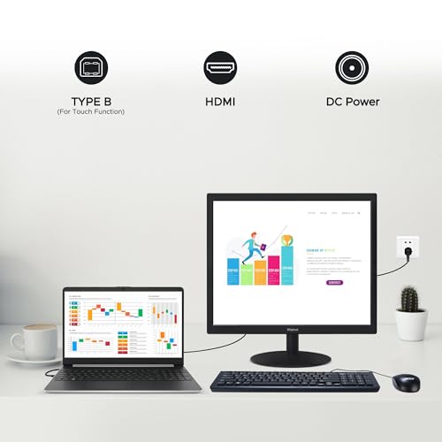 Image of SKitphrati 17 inch Square 1280x1024 10-Point Multi Touch Screen Monitor with HDMI, VGA, Type B Ports, 75Hz, 5:4 Aspect Ratio, VESA Wall Mountable, PC Touch Monitor for PC POS Machine Windows