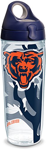 Tervis Made in USA Double Walled NFL Chicago Bears Insulated Tumbler Cup Keeps Drinks Cold & Hot, 24oz Water Bottle, Genuine