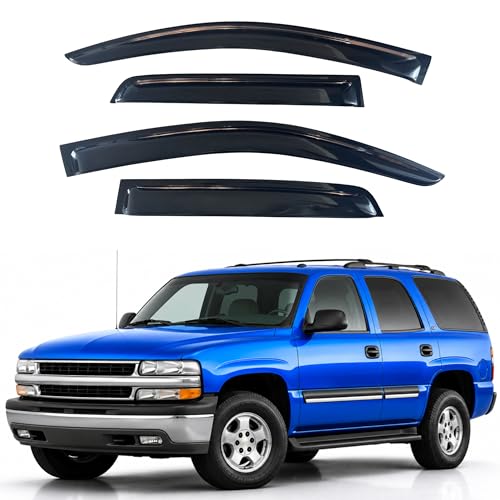Image of IG Window Visors Fit for 2000-2006 Chevrolet /Chevy Tahoe, Out-Channel Rain Guards Vent Wind Deflectors 4PC, Car Accessories for 2000-2006 GMC Yukon /Yunkon Denali, 2002-2006 Cadillac Escalade