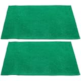 Healifty 2 Stück Pack Reptilienteppich 50x30cm Grün Strapazierfähige Wasseraufnahmefähige Schildkröten und Schlangenunterlage Waschbare Wärmeisolierende Terrarienmatte für Reptilien