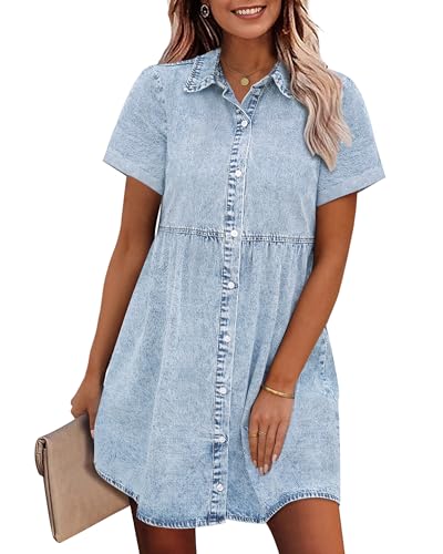 GRAPENT Country Concert Outfits for Women Baby Blue Homecoming Dress