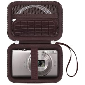 Canboc Tragetasche für Canon IXUS 285 HS A/IXUS 285 HS Kamera, Braun