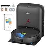 Robot Vacuum and Mop, Pet Hair Tangle-Free Cutter Technology, Max 10,000Pa Suction, Laser Navigation, Pet Laser, 75-Days Capacity, Carpet Lift Detection, APP ＆ Voice Control, Robotic Vacuums Cleaner