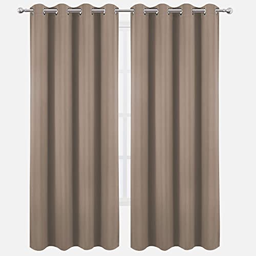 Image of LEMOMO Cappuccino Thermal Blackout Curtains /52 x 84 Inch /Set of 2 Panels Room Darkening Curtains for Bedroom