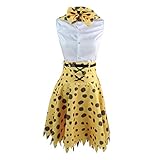 Gegexli Anime Kemono Friends Cosplay Costumes Serval Uniforms Halloween Party (XL) Yellow