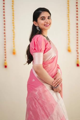 Image of Flosive Women's Cotton Saree With Blouse Piece