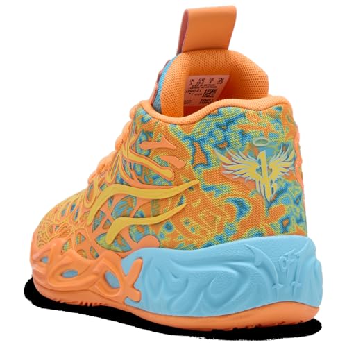 PUMA MB.04 Graffiti - Boys' Grade School (Heat Fire/Bright Aqua/Yellow)3