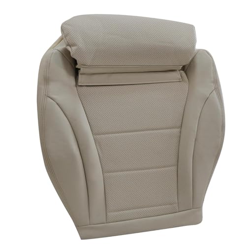 GXARTS Driver Side Bottom Replacement Perforated Leather Seat Cover Light Tan Compatible with Mercedes Benz C Class C250 C300 C350 C350e C400 GLC300 GLC300e GLC350e 2015 2016 2017 2018 2019 2020 2021 by GXARTS - Used condition - Image 3