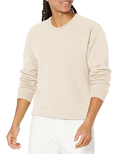 adidas Originals Men's Trefoil Essentials Crew Neck, Wonder White, S