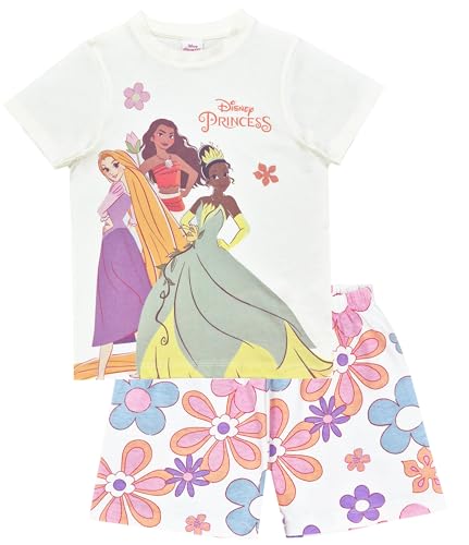 Disney Princess Personalised Girls Short Pyjamas Character Nightwear (Princess Shorty 3-4 Years)