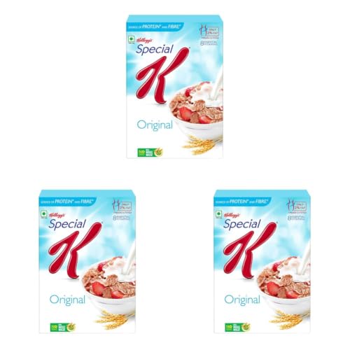 Image of Kellogg's Original Special K | Only 2% Fat | Sub 300 Calorie Breakfast Cereals | Whole Wheat Flakes | Source of Protein & Fibre | 435 /455g (Pack of 3)
