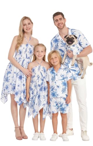Image of Hawaii Hangover Family Matching Hawaiian Clothes, Day Dream Bloom | Family matching Hawaiian outfits, Day Dream Bloom, lightweight rayon, machine washable, tropical floral print, luaus, cruises