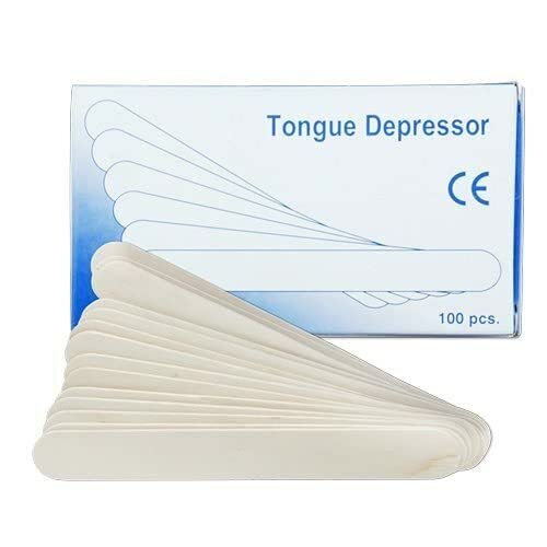 Abaisse-langue en bois de bouleau poli lot 100 pièces examen